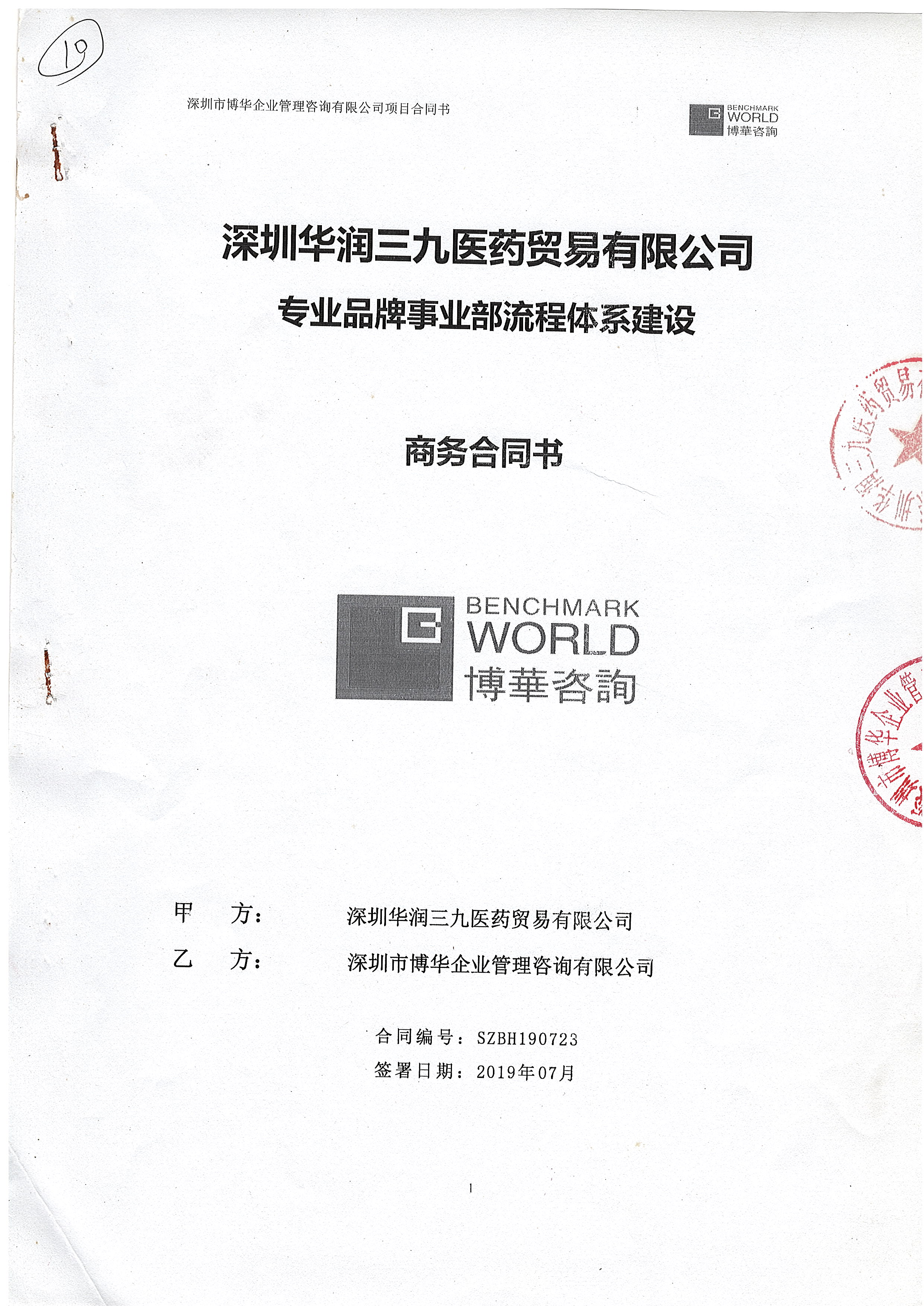 華潤三九專業品牌事業部流程體系建設項目