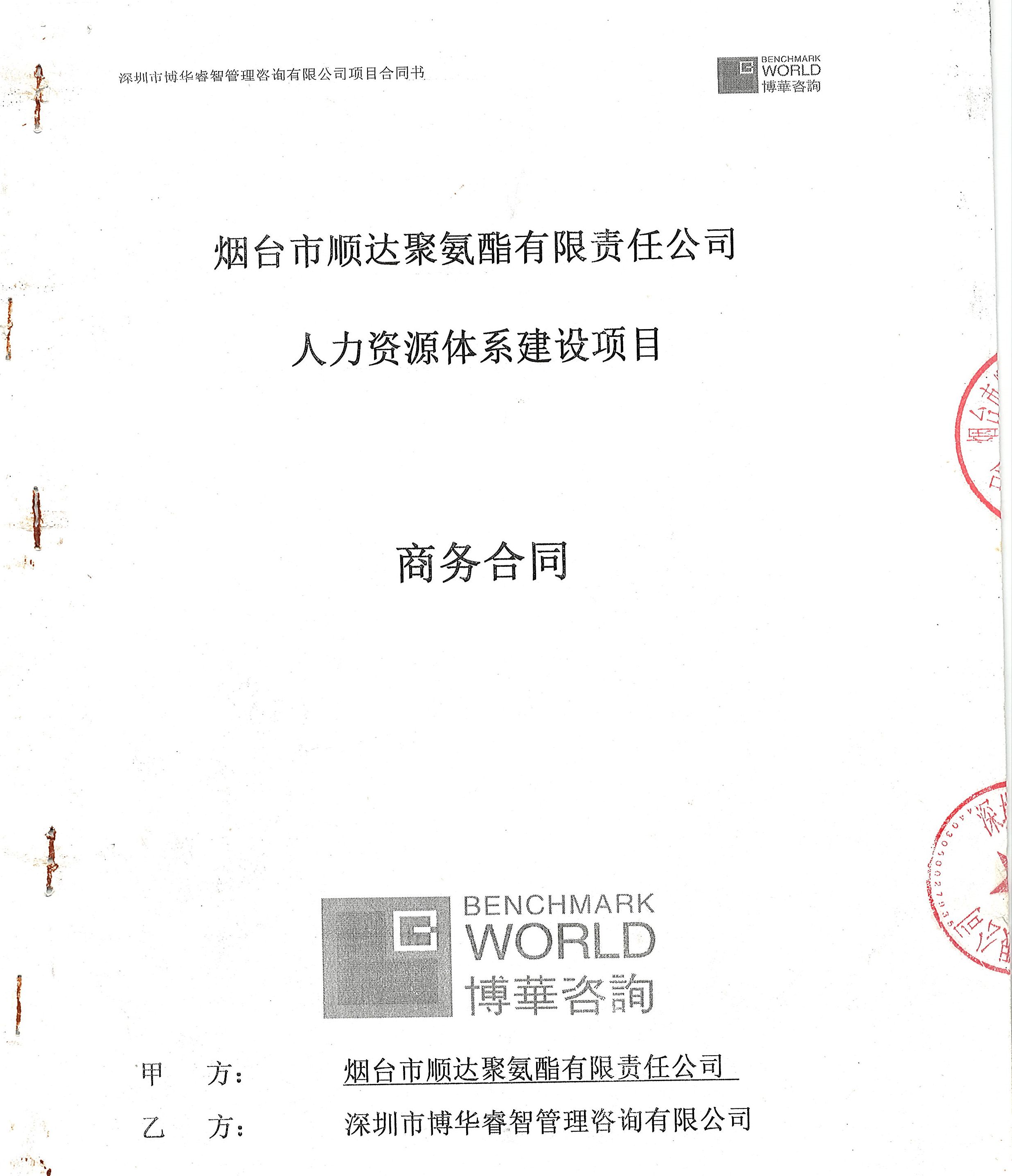 煙臺順達聚氨酯人力資源體系建設項目