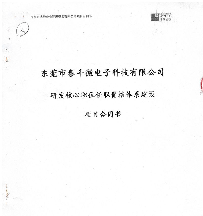 泰斗微電子研發(fā)核心職位任職資格體系建設(shè)項目