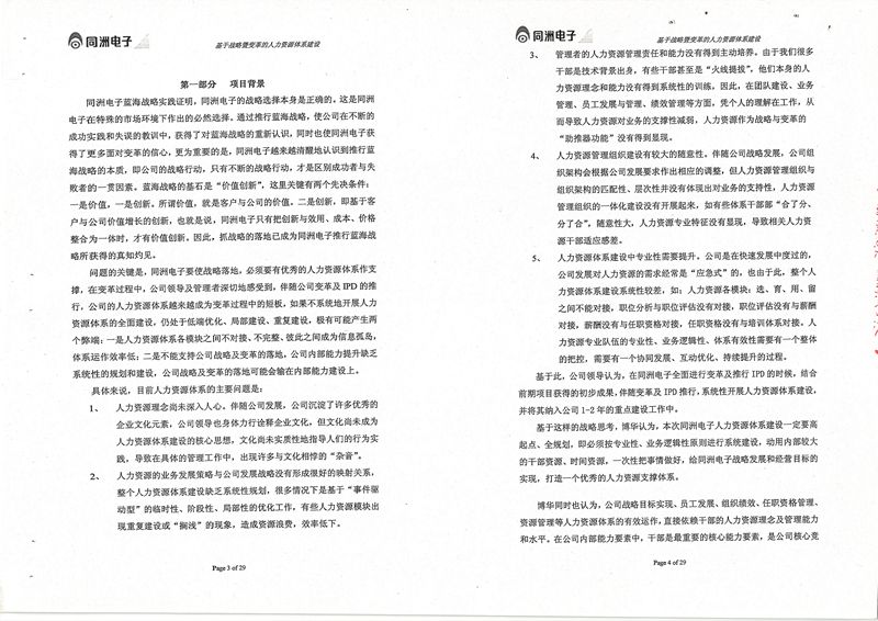 同洲電子基于戰略暨變革的人力資源體系建設項目