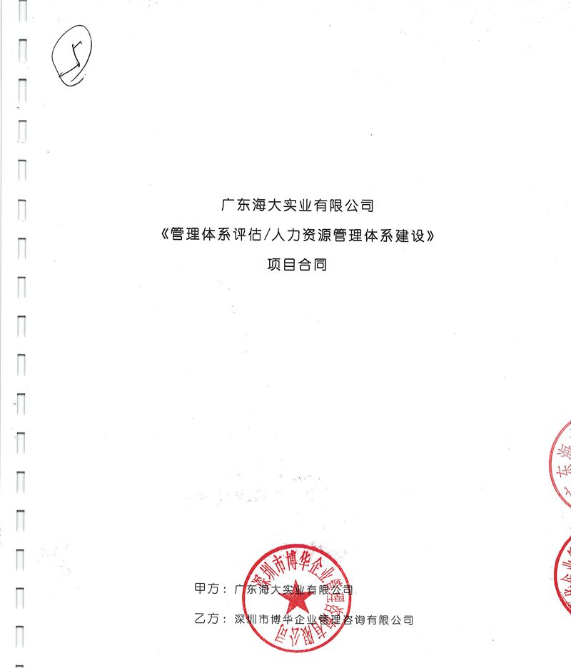 海大集團管理體系評估/人力資源管理體系建設項目