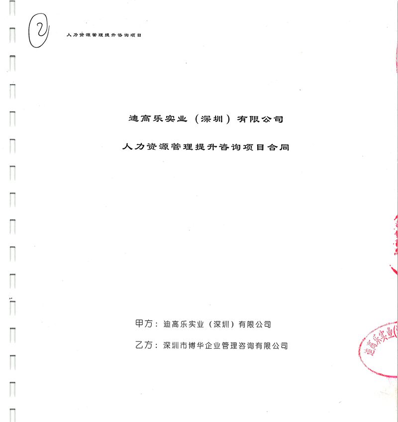 迪高樂人力資源管理提升咨詢項(xiàng)目