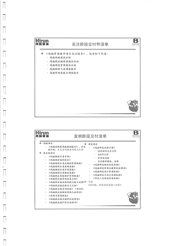 鴻揚家裝戰略、ISC和IPD咨詢項目（鴻揚一期）