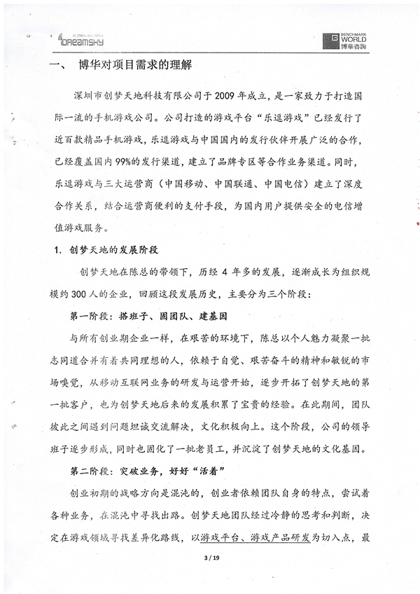 創夢天地戰略思考與落地管理項目